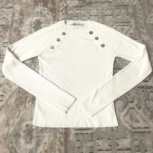Zara sweater, gold buttons